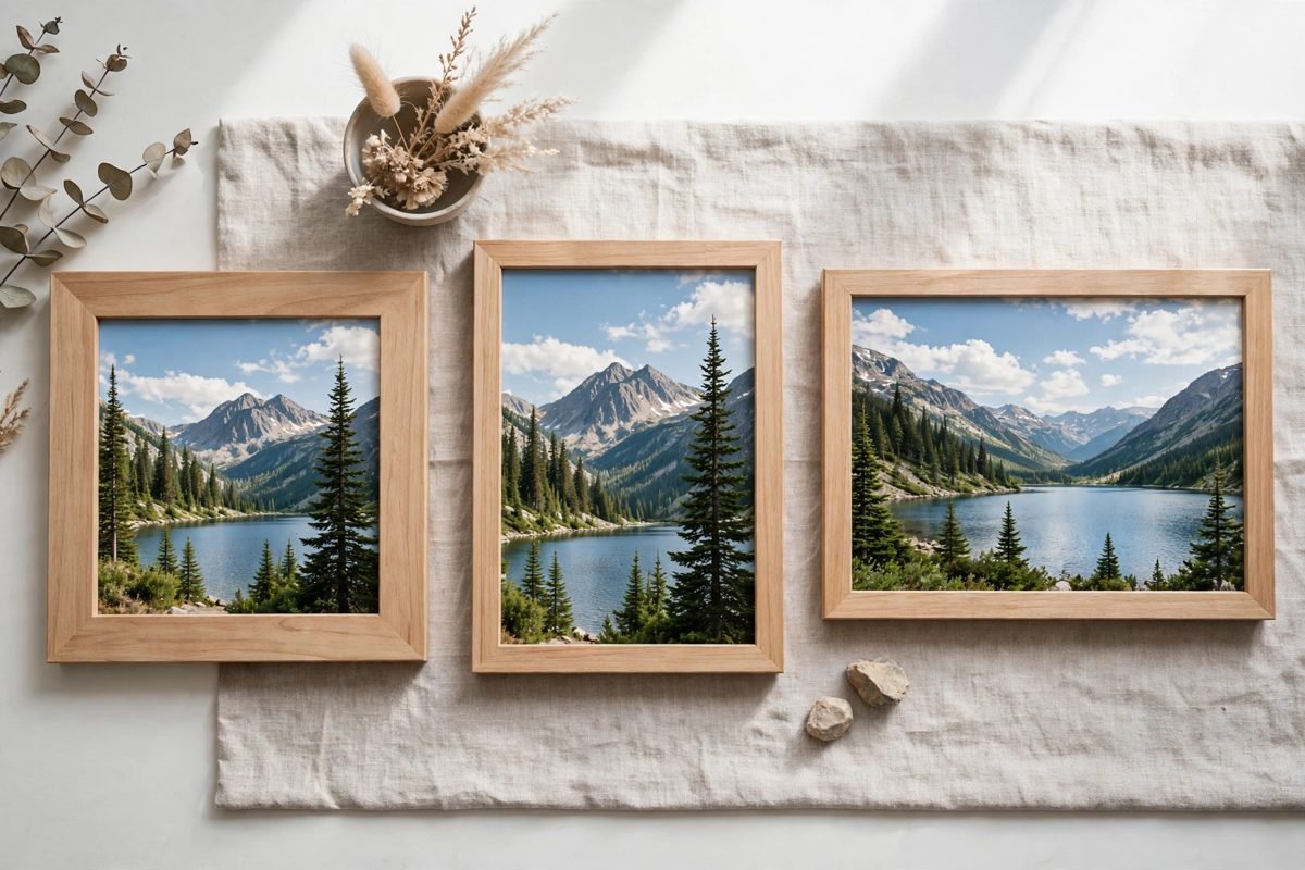 The same photo shown in square, portrait and landscape crops for Instagram
